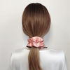 Picture of 6 Pcs Satin Silk Hair Scrunchies Soft Hair Ties Fashion Hair Bands Hair Bow Ropes Hair Elastic Bracelet Ponytail Holders Hair Accessories for Women and Girls (4.5 Inch, Rose Gold)