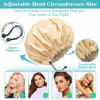 Picture of 3 Packs Shower Caps for Women Reusable Waterproof Double Layer Extra Large Adjustable Bath Cap Leakproof for All Hair Lengths/Styles