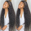 Picture of bangjazz 180% Density HD Lace Front Wigs Human Hair Deep Wave Wig 13x4 Lace Frontal Wigs Human Hair 24 Inch Curly Wigs for Black Women Pre Plucked with Baby Hair Natural Hairline Natural Color
