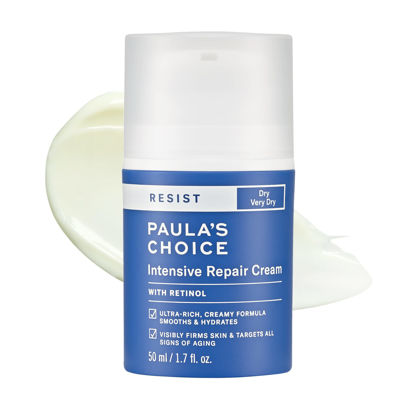 Picture of Paula's Choice RESIST Intensive Repair Cream with Retinol, Hyaluronic Acid & Jojoba, Concentrated Anti-Aging Moisturizer for Dry, Chapped Skin, 1.7 Ounce