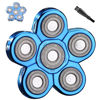 Picture of FOXSONIC Blue 6 Blades Electric Shaver Replacement Heads 6 Blades Head Shaver Replacement Blades Bald Shaver with Blade Cover Electric Razor Shaver Head
