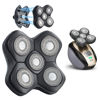 Picture of FOXSONIC 5 Blades Universal Magnetic Head Shaver replacement Blades 5 blade head shaver replacement heads