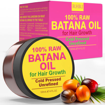 Picture of Raw Batana | 100% Cold Pressed & Chemical-Free Hair Growth Oil for Curly & Natural Hair Treatment | Round Jar