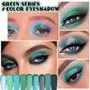 Picture of evpct 9 Colors Green Glitter Shimmer Eye Shadow Makeup Palette Light Bright Emerald Dark Avocado Neon Green Highly Pigmented Waterproof Matte Metallic Shimmer Pearl Party Sparkling Eyeshadow Palette