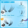 Picture of Clear Band Natural Lash Clusters Wispy Cat Eye Lash Extension C Curl Cluster Eyelash Extensions Invisible Cluster Lashes 180Pcs Individual Eyelashes by Geeneiya