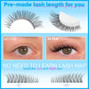 Picture of Clear Band Natural Lash Clusters Wispy Cat Eye Lash Extension C Curl Cluster Eyelash Extensions Invisible Cluster Lashes 180Pcs Individual Eyelashes by Geeneiya