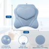 Picture of LuxStep Bath Pillow-Bathtub Pillow with Air Mesh Fabric & 6 Non-Slip Suction Cups, Bath Pillows for Tub Head, Neck and Back Support, Bath Accessories Spa Gifts, 17 * 17in, Blue