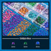 Picture of BELLEBOOST Nail Art Rhinestone Glue Gel&2 Boxes Flatback Gems Kit, 1 Tube of 15ml Rhinestone Gel Glue(UV/LED Needed)+Colorful Gems+Flat-Back Round Glass Crystal Clear Gemstones with Pickup Tools