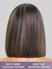 Picture of LUVME HAIR 12 Inch Blonde Highlight Bob Human Hair Wig with Bangs Glueless HD Lace Bang Wig True Scalp Ready to Go Silky Straight Highlight Human Hair Short Wig with Bangs (Breathable Cap)