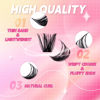 Picture of FADLASH Cluster Lashes D Curl Wispy Individual Lashes DIY Eyelash Extension Natural Look Reusable Fluffy Cluster Eyelash Extensions Self Application at Home (100D+200D-0.07D-12-18MIX)