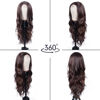 Picture of Aida ble Long Dark Brown Mixed Blonde Highlight Wavy Wig Ombre Brown Wig for Women 26inch Blonde Wavy Wig Natural Curly Synthetic Heat Resistant Wigs for Girls Cosplay Daily Party Use