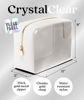 Picture of Embla Clear Cosmetic Bag Makeup Bag, Clear Zipper Pouch Cosmetics Bags Cute Womens Make Up Pouches, Clear Toiletry Travel Bag Tote, Preppy Purse Cosmetic Organizer Mini Small Large Makeup Bags, White