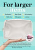 Picture of Embla Clear Cosmetic Bag Makeup Bag, Clear Zipper Pouch Cosmetics Bags Cute Womens Make Up Pouches, Clear Toiletry Travel Bag Tote, Preppy Purse Cosmetic Organizer Mini Small Large Makeup Bags, White