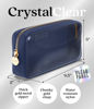 Picture of Embla Clear Cosmetic Bag Makeup Bag, Clear Zipper Pouch Cosmetics Bags Cute Womens Make Up Pouches, Clear Toiletry Travel Bag Tote, Preppy Purse Cosmetic Organizer Small Large Makeup Bags, Sapphire