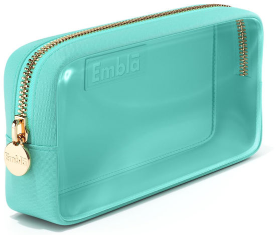 Picture of Embla Clear Cosmetic Bag Makeup Bag, Clear Zipper Pouch Cosmetics Bags Cute Womens Make Up Pouches, Clear Toiletry Travel Bag Tote, Preppy Purse Cosmetic Organizer Small Large Makeup Bags, CottonCandy