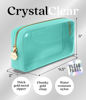 Picture of Embla Clear Cosmetic Bag Makeup Bag, Clear Zipper Pouch Cosmetics Bags Cute Womens Make Up Pouches, Clear Toiletry Travel Bag Tote, Preppy Purse Cosmetic Organizer Small Large Makeup Bags, CottonCandy