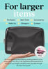 Picture of Embla Clear Cosmetic Bag Makeup Bag, Clear Zipper Pouch Cosmetics Bags Cute Womens Make Up Pouches, Clear Toiletry Travel Bag Tote, Preppy Purse Cosmetic Organizer Mini Small Large Makeup Bags, Black