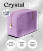 Picture of Embla Clear Cosmetic Bag Makeup Bag, Clear Zipper Pouch Cosmetics Bags Cute Womens Make Up Pouches, Clear Toiletry Travel Bag Tote, Preppy Purse Cosmetic Organizer Mini Small Large Makeup Bags, Grape