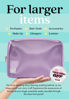 Picture of Embla Clear Cosmetic Bag Makeup Bag, Clear Zipper Pouch Cosmetics Bags Cute Womens Make Up Pouches, Clear Toiletry Travel Bag Tote, Preppy Purse Cosmetic Organizer Mini Small Large Makeup Bags, Grape