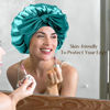 Picture of Yanibest Satin Bonnet Silk Bonnet for Sleeping Double Layer Ajustable Satin bonnet for Women Men for Curly Natural Hair with Tie Band