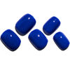 Picture of GLAMERMAID Press on Nails Extra Short Squoval, Royal Blue Jelly Gel Glue on Nails, 24Pcs Glossy Round Reusable UV Finish Fake Nails Acrylic False Nails Manicure Kits for Women