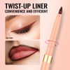Picture of Oulac Brown Lip Liner Pencil, 2in1 Retractable Makup Crayon for Lipliner and Eyeliner, Highly Pigmented, Smooth, Long Lasting and Waterproof Formula, Vegan Beauty, 03 Teddy