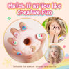 Picture of Modelones Press on Nails for Kids 144Pcs 6 Pack Children Acrylic Fake Nails Pre-glue Full Cover Glitter Gradient Color Unicorn Ocean Short False Nail Art Kits Sets Christmas Gifts for Kids Girls