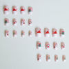 Picture of 24Pcs Christmas Snowman Press on Nails Short Square Fake Nails White French Tip for Nails Art Reindeer Christmas hat Gift False Nails Winter Full Cover Glue on Nails Artificial Nails for Women DIY