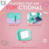 Picture of Caboodles Pretty in Petite Makeup Box, Two-Tone Pink on Lavender, Hard Plastic Organizer Box, 2 Swivel Trays, Fashion Mirror, Secure Latch for Safe Travel