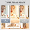 Picture of Hasipu Vanity Mirror with Lights, 11.4" x 13.8" LED Makeup Mirror with 10X Magnification, Smart Touch 3 Colors Dimmable, Brightness Adjustment, 360° Rotation, White