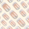 Picture of Square Press on Nails White French Tip Nails Press ons Medium Fake Nails with Silver Glitter Designs False Nails Ombre Glossy Artificial Nails Acrylic Glue on Nails for Women Girls 24Pcs