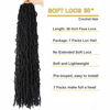 Picture of 7 Packs Faux Locs Crochet Hair 30 Inch Soft Locs for Distressed Locs Butterfly Locs Crochet Hair for Women (30 Inch(Pack of 7), 1B)