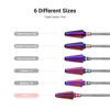 Picture of MelodySusie Professional Tornado Nail Drill Bits, 3/32'' Carbide Tungsten Multi-function Bits, Suitable for Manicure Pedicure Cuticle Gel Polishing, Salon Bits, Purple, Series Bit-X, Fine