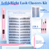 Picture of Wispy Lash Extension Kit Natural Lash Clusters 180Pcs Individual Lashes Clusters Kit Natural Eyelash Extension Kit C Curl Cluster Eyelash Extensions with Bond and Seal and Tweezers by TNFVLONEINS