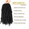 Picture of 8 Packs Short Faux Locs Crochet Braids 12 Inch Soft Locs Crochet Hair for Butterfly Locs Distressed Locs Hair for Women (12 Inch(Pack of 8), 1B)