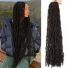 Picture of 7 Packs Faux Locs Crochet Hair 30 Inch Soft Locs for Distressed Locs Butterfly Locs Crochet Hair for Women (30 Inch(Pack of 7) 4#)