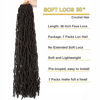 Picture of 7 Packs Faux Locs Crochet Hair 30 Inch Soft Locs for Distressed Locs Butterfly Locs Crochet Hair for Women (30 Inch(Pack of 7) 4#)