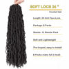 Picture of 8 Packs Faux Locs Crochet Hair for Butterfly Locs Distressed Soft Locs 24 Inch Crochet Braids Hair for Women (24 Inch(Pack of 8), 4#)
