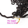 Picture of 8 Packs Faux Locs Crochet Hair for Butterfly Locs Distressed Soft Locs 24 Inch Crochet Braids Hair for Women (24 Inch(Pack of 8), 4#)