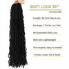 Picture of 7 Packs Faux Locs Crochet Hair 30 Inch Soft Locs for Distressed Locs Butterfly Locs Crochet Hair for Women (30 Inch(Pack of 7) 1#)
