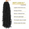 Picture of 8 Packs 24 Inch Faux Locs Crochet Hair for Butterfly Locs Distressed Soft Locs Crochet Hair for Women (24 Inch(Pack of 8), 2#)