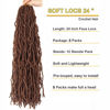 Picture of Soft Locs 24 Inch 8 Packs Faux Locs Crochet Hair for Butterfly Locs Distressed Locs Crochet Hair for Women (24 Inch(Pack of 8), 30#)