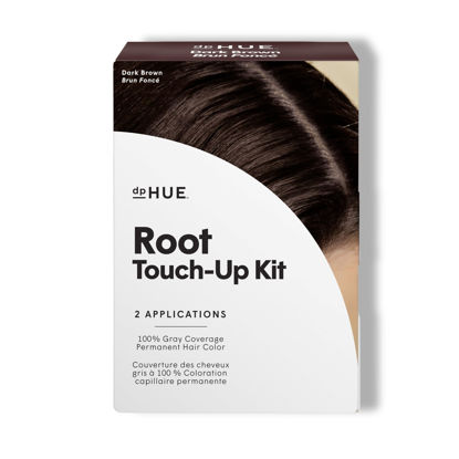 Picture of dpHUE Root Touch-Up Kit, Dark Brown - Permanent Hair Color for Gray Coverage - Includes Two Applications - Paraben, SLS & SLES Sulfate Free - Leaping Bunny Certified
