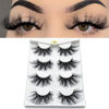 Picture of Mikiwi 25mm Lashes, Dramatic 6D Faux Mink Lashes, Fluffy Volume Eyelashes, Thick Crossed Lashes, Long Faux 25mm Mink Lashes