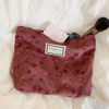 Picture of SxoSyo Cosmetic Bags for Women Makeup Bag Large Capacity Purse Travel Toiletry Zipper Storage Pouch Make up Brushes Organizer for Gifts (Dark red, Rose)