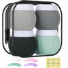 Picture of Travel Containers for Toiletries, GLAMFIELDS TSA Approved 1.7oz 50ml Travel Size Silicone Cream Jars BPA Free, Leak-proof Travel Essentials with Lid for Cosmetic Face Hand Body Cream Grey (4 Pack)