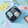 Picture of Travel Containers for Toiletries, GLAMFIELDS TSA Approved 1.7oz 50ml Travel Size Silicone Cream Jars BPA Free, Leak-proof Travel Essentials with Lid for Cosmetic Face Hand Body Cream Grey (4 Pack)