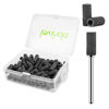 Picture of Lavinda Sanding Bands for Nail Drill with 3.1mm Mandrel Bit, 80 Piece Set Mini Small Sanding Bands Nail Drill Bits for Acrylic Nails Gel Manicures and Pedicures (120 Grit, Black)