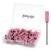 Picture of Lavinda Small Sanding Bands for Nail Drill with 3.1mm Mandrel Bit, 80 Piece Set Coarse Mini Sanding Bands Nail Drill Bits for Acrylic Nails Gel Manicures and Pedicures (80 Grit, Pink)
