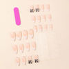 Picture of LPOODDNU White French Press on Nails Almond, Medium 3D Bow Fake Nails Almond Shape Acrylic False Nails Cute Artificial Nails Press ons Reusable Glue on Nails for Women and Girls 24Pcs